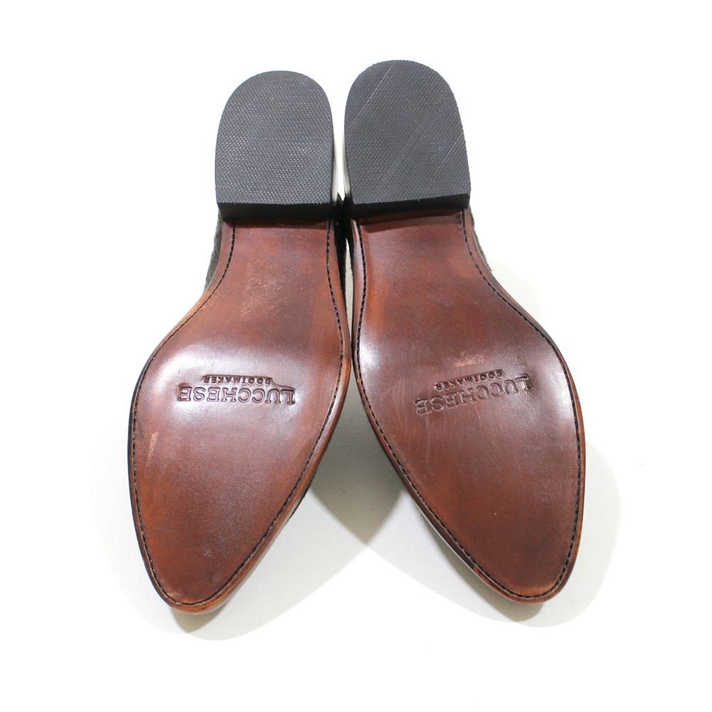 Lucchese Leather Spotted Haircalf Mules - Picture 6 of 6